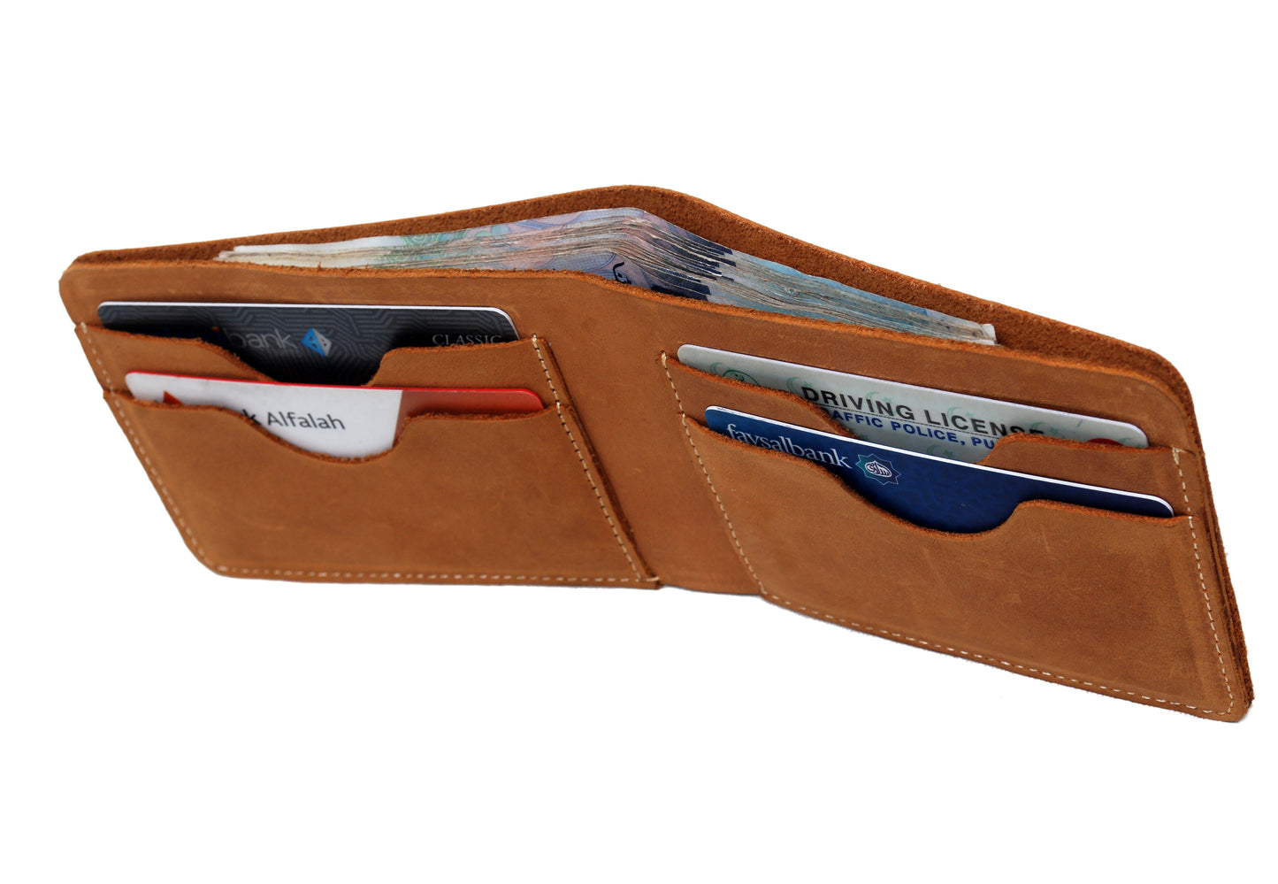 pul up leather wallet